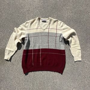 Vintage Titleist Collection V-Neck Sweater Mens Large Lambswool Made in Scotland